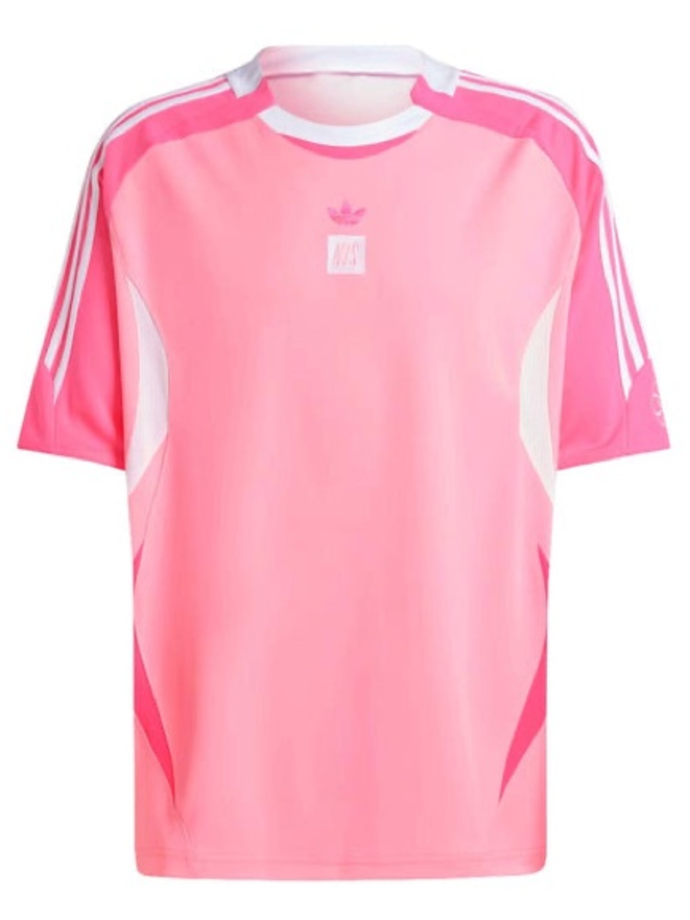 🆕 Adidas Bright Pink Sports Top with White Stripes - Picture 3 of 5